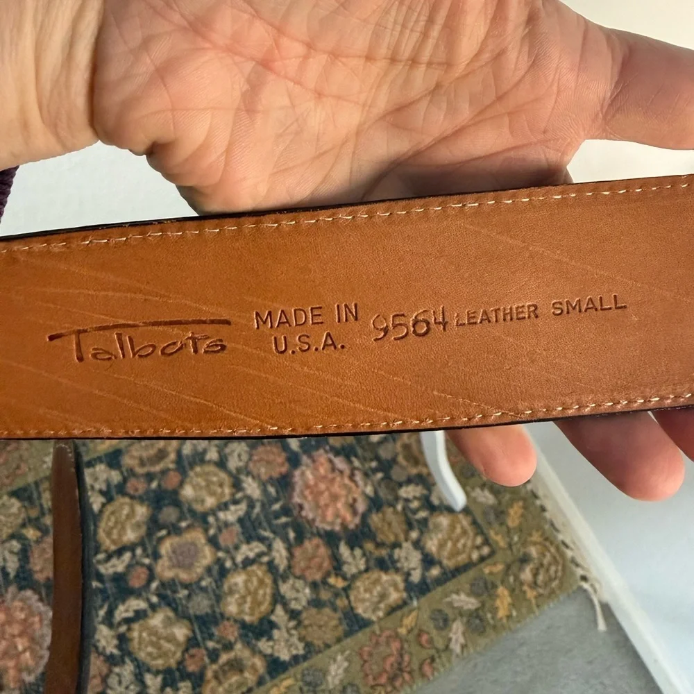 Vintage Talbots Brown Leather Belt